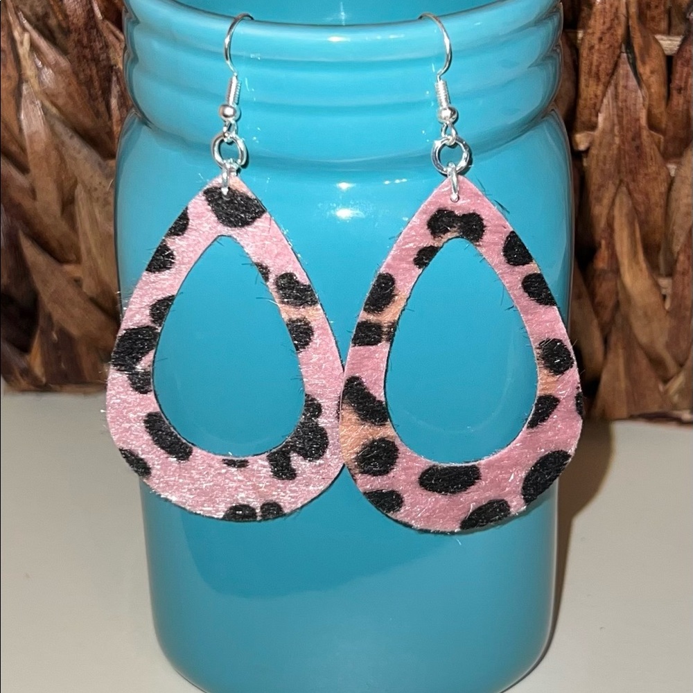 Cheetah Teardrop Earrings